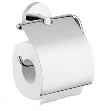 hansgrohe Toilettenpapierhalter Logis, Klopapierhalter mit Deckel, Chrom, 1.0 im Sale
